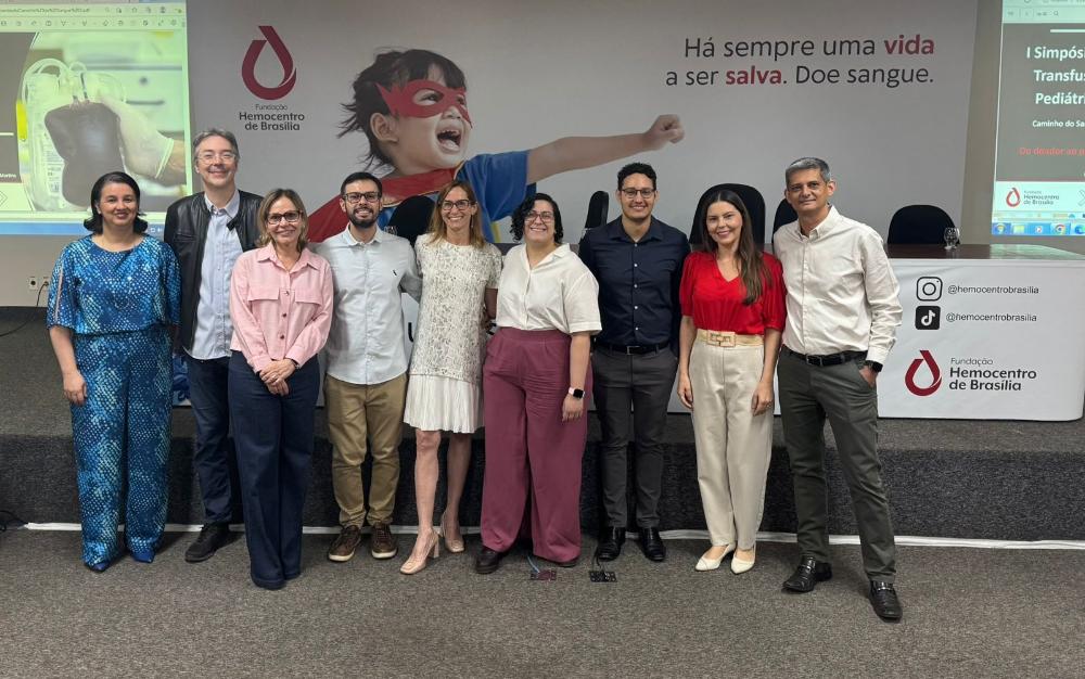 Capa da notícia: Hemocentro de Brasília recebe I Simpósio de Transfusão Pediátrica e reúne especialistas para aprimorar práticas assistenciais
